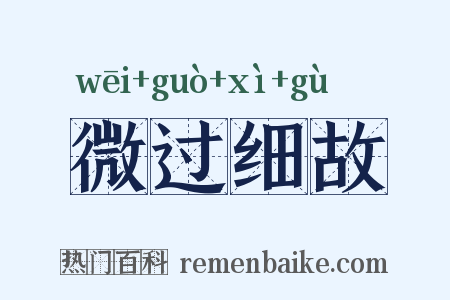 微过细故是什么意思的图片